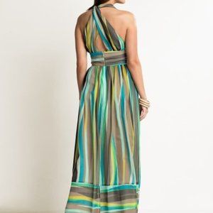 Banana Republic Striped Silk Maxi Dress 2
